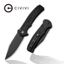 CIVIVI Cogent Flipper & Button Lock Knife G10 Handle (3.47" 14C28N Blade) C20038D - 1 - CIVIVI