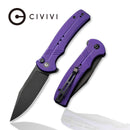 CIVIVI Cogent Flipper & Button Lock Knife G10 Handle (3.47" 14C28N Blade) C20038D - 2 - CIVIVI