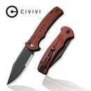 CIVIVI Cogent Flipper & Button Lock Knife G10 Handle (3.47" 14C28N Blade) C20038E - 2 - CIVIVI