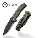 CIVIVI Cogent Flipper & Button Lock Knife Micarta Handle (3.47" 14C28N Blade) C20038E - 4 - CIVIVI