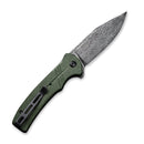 CIVIVI Cogent Flipper & Button Lock Knife Micarta Handle (3.47" Damascus Blade) C20038D - DS1 - CIVIVI