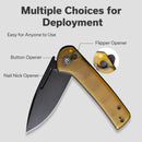 CIVIVI Conspirator Flipper & Button Lock Knife Ultem Handle (3.48" Nitro - V Blade) C21006 - 6 - CIVIVI