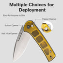 CIVIVI Conspirator Flipper & Button Lock Knife Ultem Handle (3.48" Nitro - V Blade) C21006 - 5 - CIVIVI