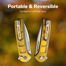 CIVIVI Conspirator Flipper & Button Lock Knife Ultem Handle (3.48" Nitro - V Blade) C21006 - 5 - CIVIVI