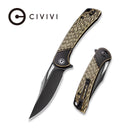 CIVIVI Dogma Flipper & Thumb Hole Knife Brass Handle (3.46" D2 Blade) C2005E - CIVIVI