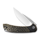 CIVIVI Dogma Flipper & Thumb Hole Knife Brass Handle (3.46" D2 Blade) C2014A - CIVIVI