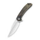 CIVIVI Dogma Flipper & Thumb Hole Knife Brass Handle (3.46" D2 Blade) C2014A - CIVIVI