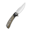 CIVIVI Dogma Flipper & Thumb Hole Knife Brass Handle (3.46" D2 Blade) C2014A - CIVIVI