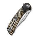 CIVIVI Dogma Flipper & Thumb Hole Knife Brass Handle (3.46" D2 Blade) C2014A - CIVIVI