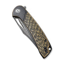 CIVIVI Dogma Flipper & Thumb Hole Knife Brass Handle (3.46" Damascus Blade) C2005DS - 1 - CIVIVI