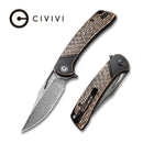 CIVIVI Dogma Flipper & Thumb Hole Knife Copper Handle (3.46" Damascus Blade) C2005DS - 2 - CIVIVI