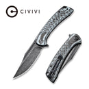 CIVIVI Dogma Flipper & Thumb Hole Knife G10 & Carbon Fiber Handle (3.46" Damascus Blade) C2014DS - 1 - CIVIVI