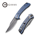 CIVIVI Dogma Flipper & Thumb Hole Knife G10 & Carbon Fiber Handle (3.46" Damascus Blade) C2014DS - 2 - CIVIVI