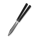 CIVIVI Dracolisk Butterfly Knife Trainer Black Aluminum Handle (4.57" Black Stonewashed 9Cr18MoV Dull Blade, Satin Flat) C25028 - 1 - CIVIVI