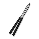 CIVIVI Dracolisk Butterfly Knife Trainer Black Aluminum Handle (4.57" Black Stonewashed 9Cr18MoV Dull Blade, Satin Flat) C25028 - 1 - CIVIVI