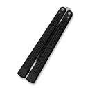 CIVIVI Dracolisk Butterfly Knife Trainer Black Aluminum Handle (4.57" Black Stonewashed 9Cr18MoV Dull Blade, Satin Flat) C25028 - 1 - CIVIVI