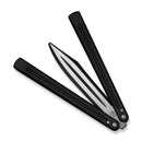 CIVIVI Dracolisk Butterfly Knife Trainer Black Aluminum Handle (4.57" Black Stonewashed 9Cr18MoV Dull Blade, Satin Flat) C25028 - 1 - CIVIVI