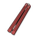 CIVIVI Dracolisk Butterfly Knife Trainer Burgundy Aluminum Handle (4.57" Black Stonewashed 9Cr18MoV Dull Blade, Satin Flat) C25028 - 3 - CIVIVI