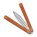 CIVIVI Dracolisk Butterfly Knife Trainer Orange Aluminum Handle (4.57" Satin Finished 9Cr18MoV Dull Blade) C25028 - 2 - CIVIVI