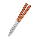 CIVIVI Dracolisk Butterfly Knife Trainer Orange Aluminum Handle (4.57" Satin Finished 9Cr18MoV Dull Blade) C25028 - 2 - CIVIVI