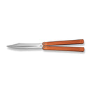 CIVIVI Dracolisk Butterfly Knife Trainer Orange Aluminum Handle (4.57" Satin Finished 9Cr18MoV Dull Blade) C25028 - 2 - CIVIVI