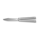 CIVIVI Dracolisk Butterfly Knife Trainer Silver Aluminum Handle (4.57" Stonewashed 9Cr18MoV Dull Blade, Satin Flat) C25028 - 4 - CIVIVI