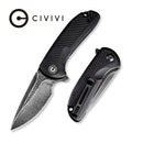 CIVIVI Durus Flipper Knife G10 Handle (3" Damascus Blade) C906DS - 2 - CIVIVI