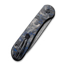 CIVIVI Button Lock Elementum Pocket Knife Carbon Fiber Handle (3.47" Damascus Blade) C2103DS - 1 - CIVIVI