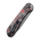 CIVIVI Button Lock Elementum Pocket Knife Carbon Fiber Handle (3.47" Damascus Blade) C2103DS - 2 - CIVIVI