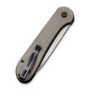CIVIVI Button Lock Elementum Pocket Knife Micarta Handle (3.47" 14C28N Blade) C2103C - CIVIVI