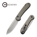 CIVIVI Button Lock Elementum Pocket Knife Micarta Handle (3.47" 14C28N Blade) C2103C - CIVIVI