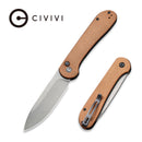 CIVIVI Button Lock Elementum Pocket Knife Micarta Handle (3.47" 14C28N Blade) C2103D - CIVIVI
