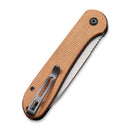 CIVIVI Button Lock Elementum Pocket Knife Micarta Handle (3.47" 14C28N Blade) C2103D - CIVIVI