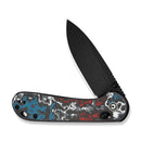 CIVIVI Elementum (Crossbar Lock) Thumb Stud & Crossbar Lock Knife Nebula FatCarbon Fiber Handle (2.96" Black Stonewashed CPM S35VN Blade) C24063B - 1 - CIVIVI
