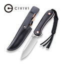 CIVIVI Fixed Blade Elementum Tactical Knife G10 Handle (3.98" 10Cr15CoMoV Blade) C2104A - CIVIVI