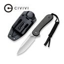 CIVIVI Fixed Blade Elementum Tactical Knife Micarta Handle (3.98" D2 Blade) C2105B - CIVIVI