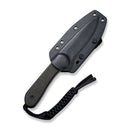 CIVIVI Fixed Blade Elementum Tactical Knife Micarta Handle (3.98" D2 Blade) C2105B - CIVIVI