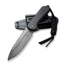 CIVIVI Fixed Blade Elementum Tactical Knife Wood Handle (3.98" Damascus Blade) C2105 - DS1 - CIVIVI