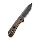 CIVIVI Elementum Flipper Knife Brass Handle (2.96" D2 Blade) C907T - A - CIVIVI