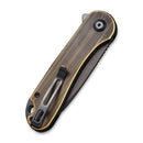 CIVIVI Elementum Flipper Knife Brass Handle (2.96" D2 Blade) C907T - A - CIVIVI