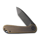CIVIVI Elementum Flipper Knife Brass Handle (2.96" D2 Blade) C907T - A - CIVIVI