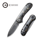 CIVIVI Elementum Flipper Knife Carbon Fiber Handle (2.96" Damascus Blade) C907C - DS1 - CIVIVI