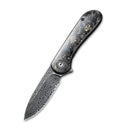 CIVIVI Elementum Flipper Knife Carbon Fiber Handle (2.96" Damascus Blade) C907C - DS1 - CIVIVI