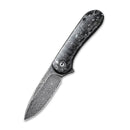 CIVIVI Elementum Flipper Knife Carbon Fiber Handle (2.96" Damascus Blade) C907C - DS2 - CIVIVI