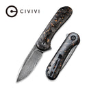 CIVIVI Elementum Flipper Knife Carbon Fiber Handle (2.96" Damascus Blade) C907C - DS3 - CIVIVI