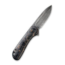 CIVIVI Elementum Flipper Knife Carbon Fiber Handle (2.96" Damascus Blade) C907C - DS3 - CIVIVI