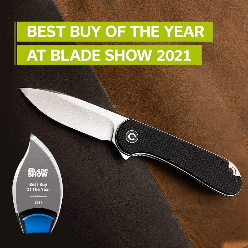 CIVIVI Elementum Flipper Knife G10 Handle (2.96" D2 Blade) C907A