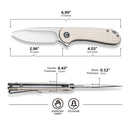 CIVIVI Elementum Flipper Knife G10 Handle (2.96" D2 Blade) C907A - 3 - CIVIVI