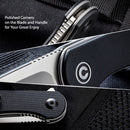 CIVIVI Elementum Flipper Knife G10 Handle (2.96" D2 Blade) C907A - CIVIVI