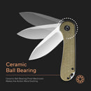 CIVIVI Elementum Flipper Knife Micarta Handle (2.96" D2 Blade) C907S - CIVIVI